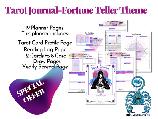 Tarot Card Journal -Fortune Teller Theme 1118Markets