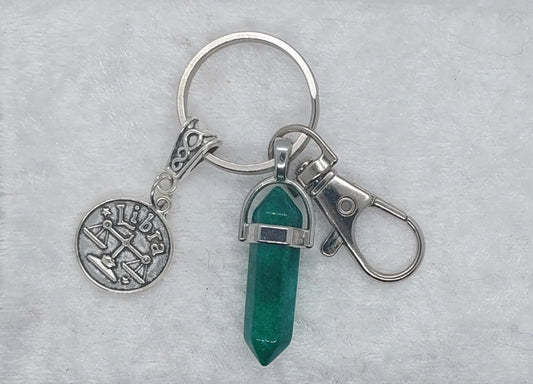 Libra Jade Gemstone Crystal Keychain - 1118Markets