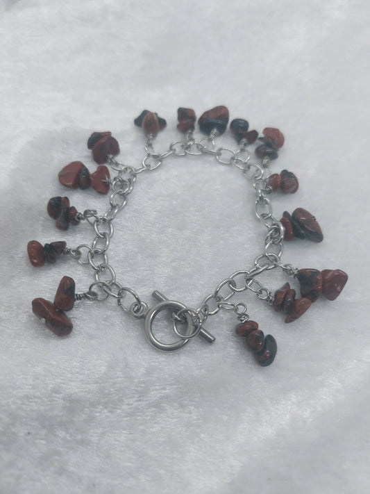 Mahogany Obsidian Chip Bracelet 1118Markets