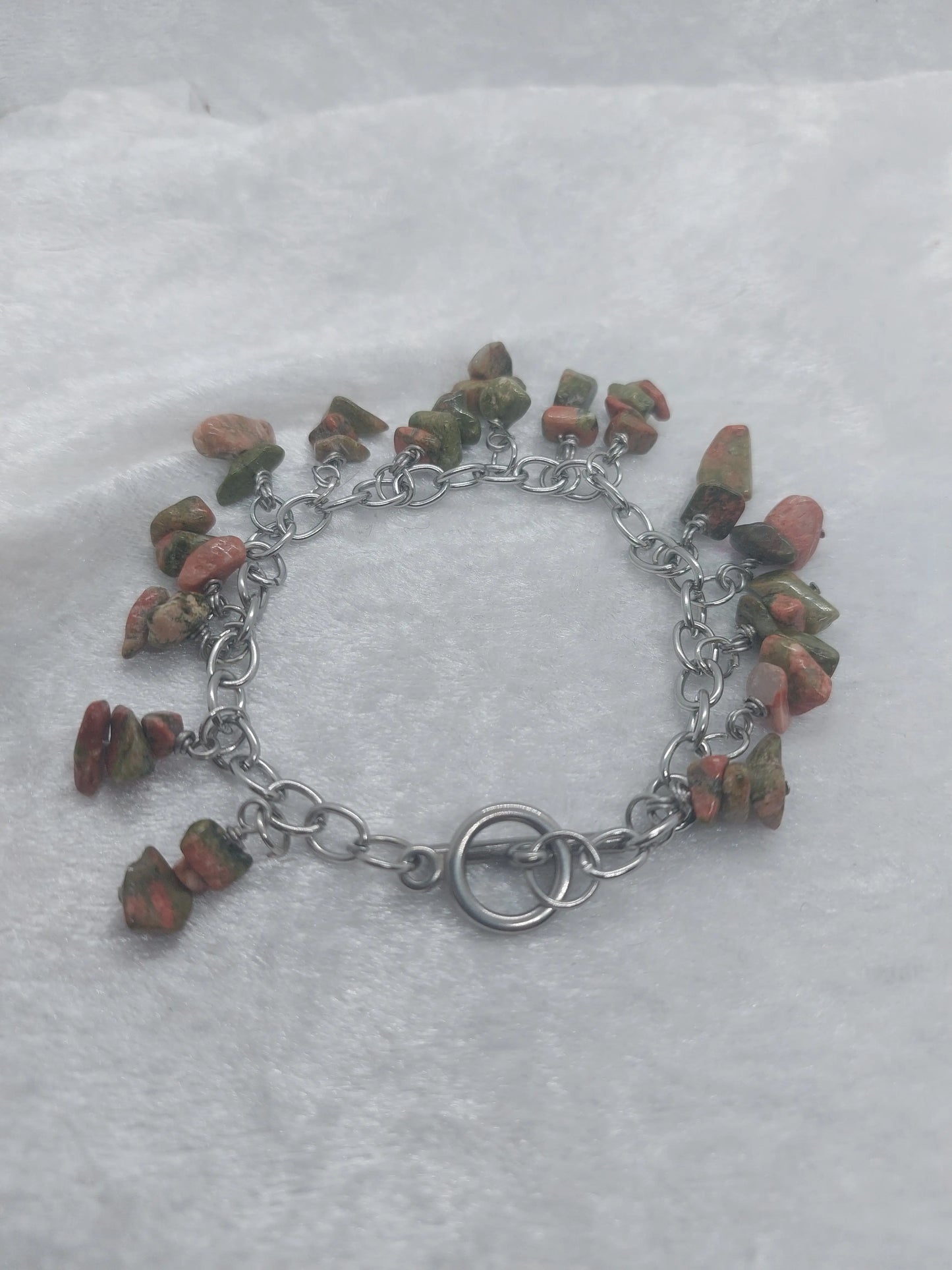 Unakite Chip Bracelet 1118Markets