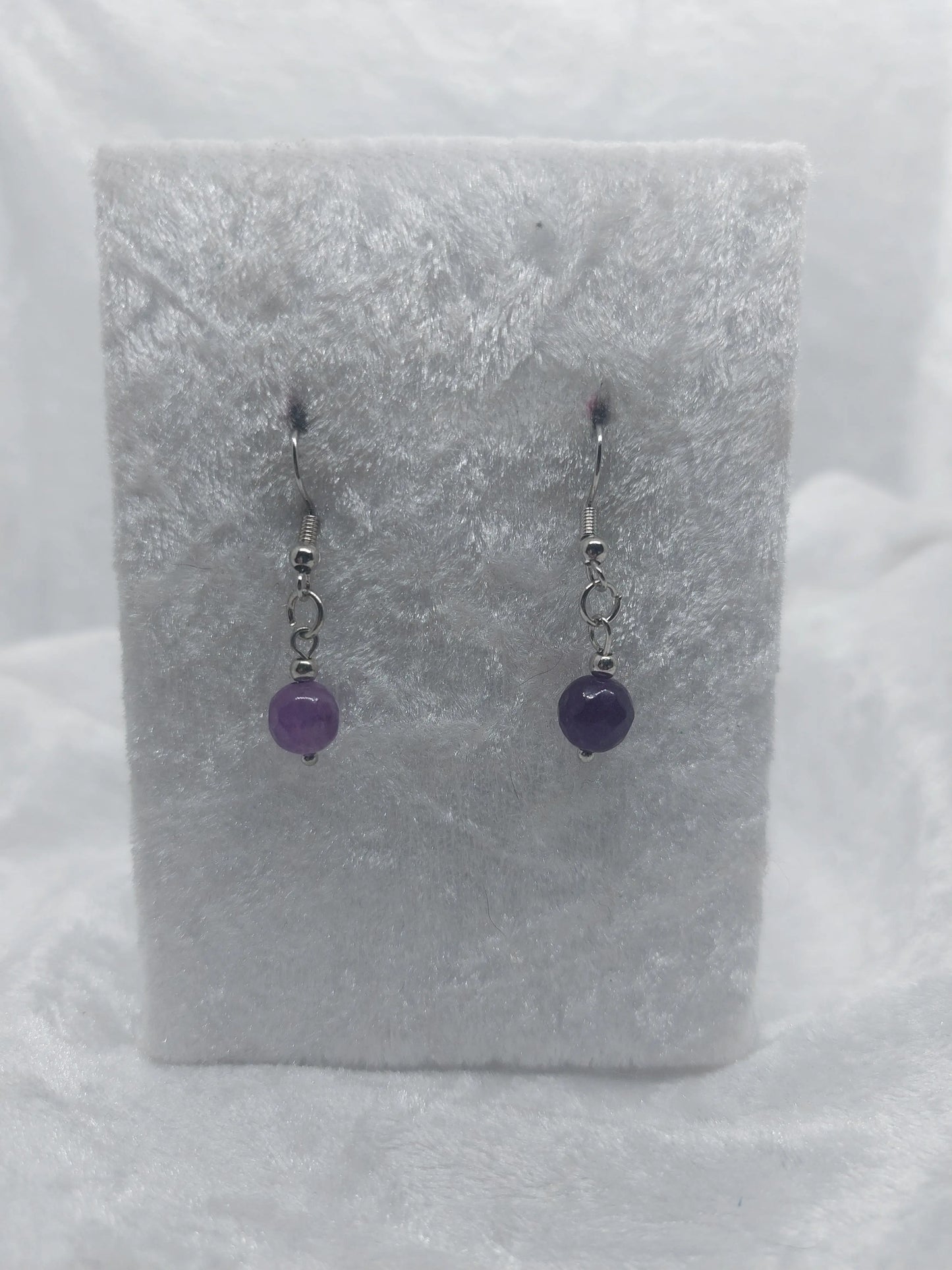 Amethyst and Silver Earrings 1118Markets